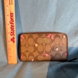 Coach Brown Floral Wallet